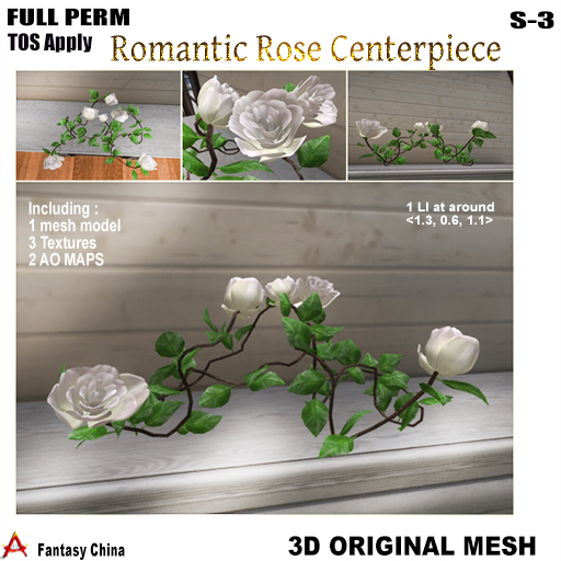 Full Perm Rose Centerpiece