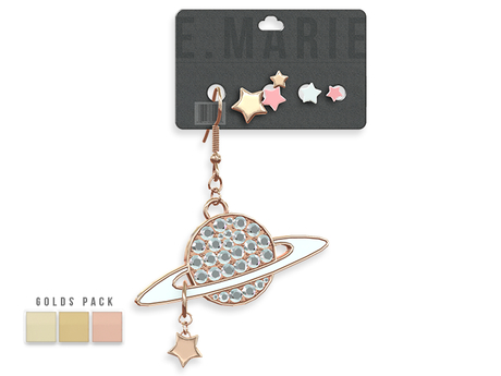 Second Life Marketplace - e.marie // Amina Earrings - Golds