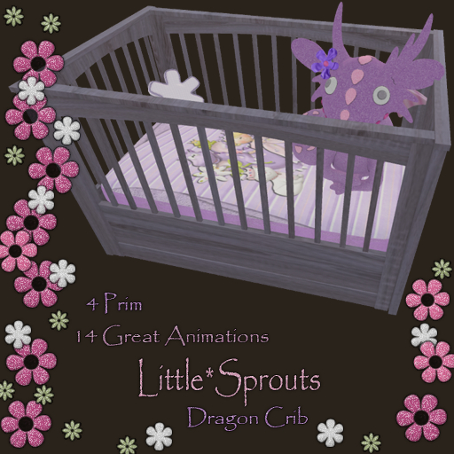Little*Sprouts- Dragon Baby Crib-Violet(Boxed)