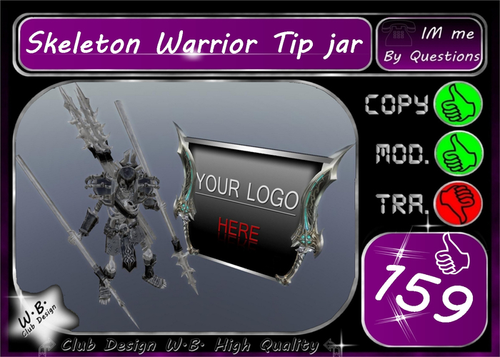 Tip jar Set Club or Personal * With and Without Hover Text *