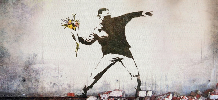 Bansky 'Thug & Flower