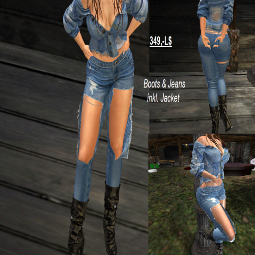 Stiefel & Jeans & Jacket