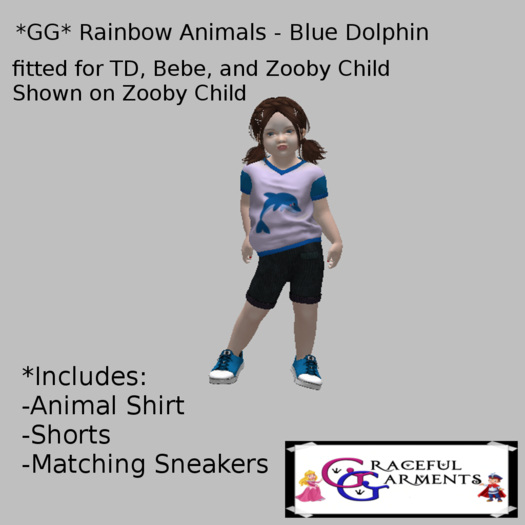 *GG* Rainbow Animals - Blue Dolphin