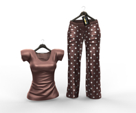 *** Harmonia Brown Stay At Home Pjs Outfit - Maitreya