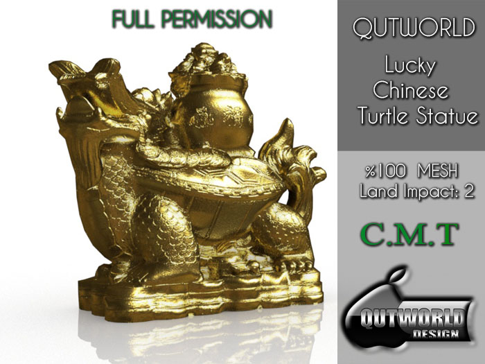 .::QUTWORLD Lucky Chinese Turtle Statue::.FP Unpack (ADD)