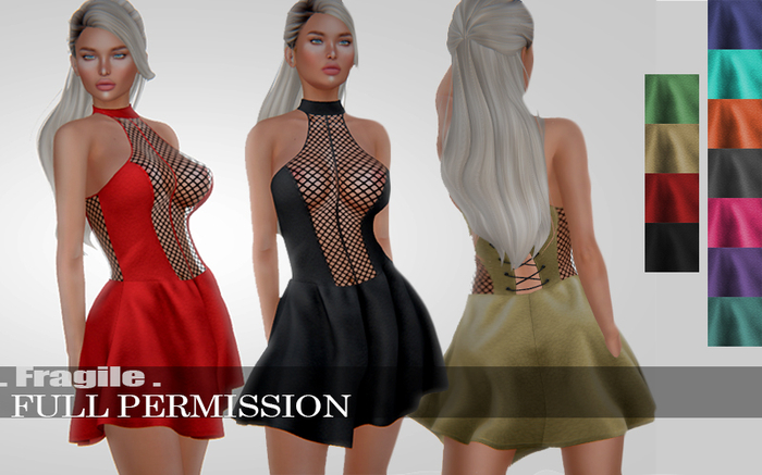 .Fragile. 11 Textures Full Perm for FLECHA Mollie Dress