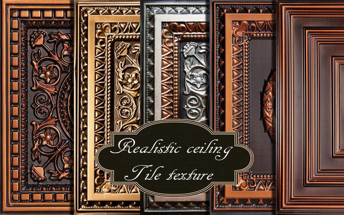 Realistic ceiling tile texture seamless v. 3