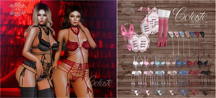 {le fil casse} Celeste Garter Maitreya Red