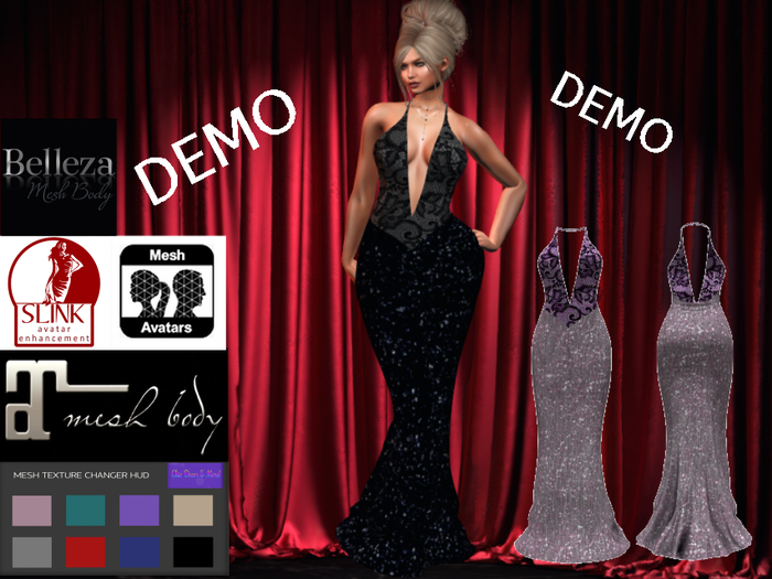 Iendera V Neck Gown DEMO