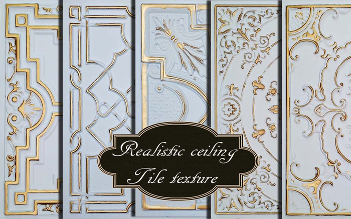 Realistic ceiling tile texture seamless v. 20