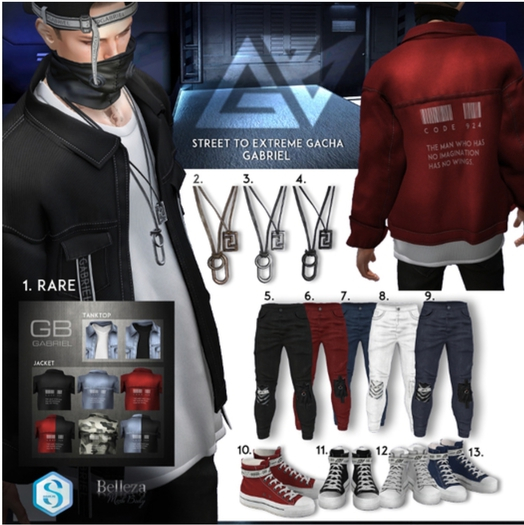 ::GB::Ripped Color demim* (Signature) Blue