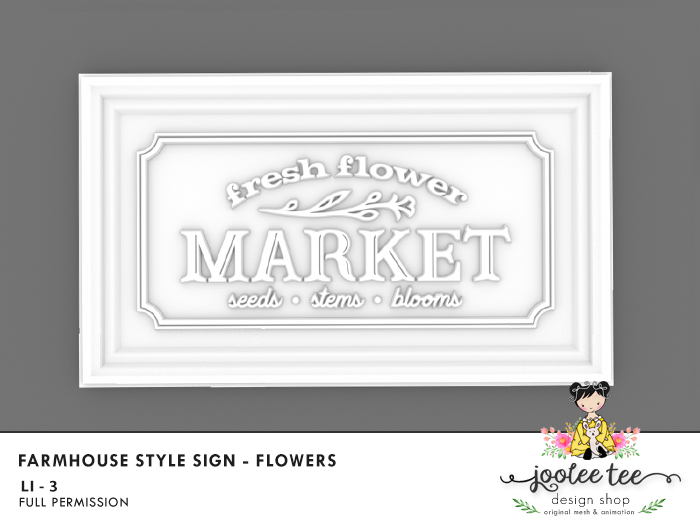 Joolee Tee Builders - Farmhouse Flower Market Sign 