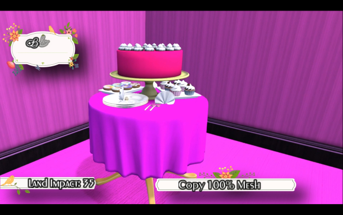B&N Cake table pink