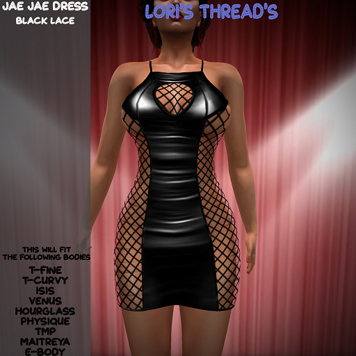 [L.T] Jae Jae Dress - Black Lace Rez Me