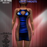 [L.T] Jae Jae Dress - Blue Lace Rez Me