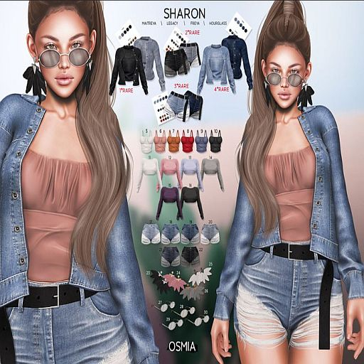 OSMIA - Sharon.Denim Shorts - Gray - M - RARE