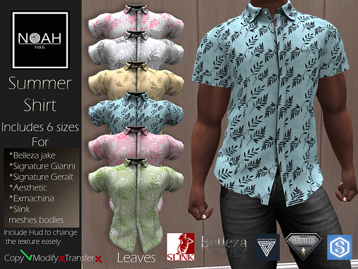 NP*Summer Shirt pack Leaves