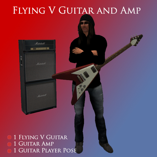 Flying V Guitar and Amp