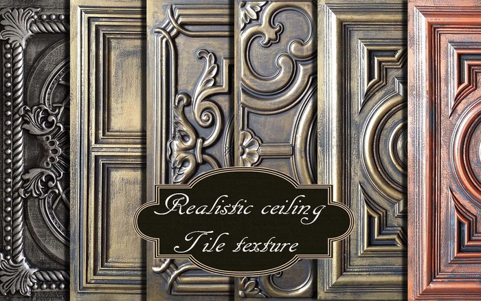 Realistic ceiling tile texture seamless v. 25
