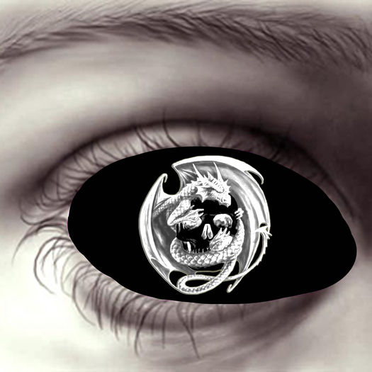Dragon Ice Skull Eyes-Black HD *Hidden~Surface*