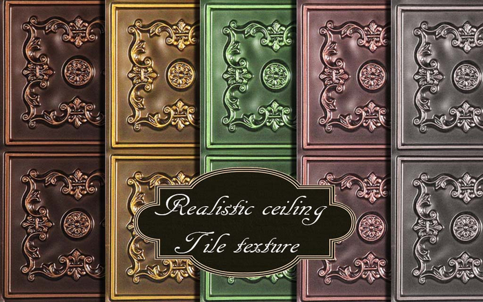 Realistic ceiling tile texture seamless v. 38