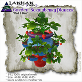 ~L/Fx~Strawberry Planter, Red&Blue (mesh/script) MCtbox