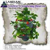 ~L/Fx~Strawberry Planter, SeaGreen&Blue (mesh/script) MCtbox