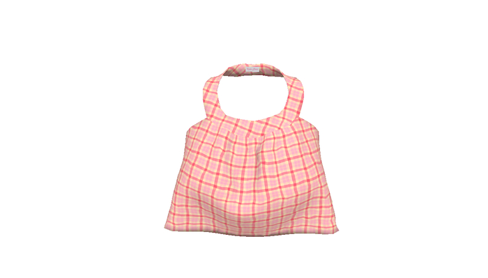 Pink Plaid Open Back Tank Boxed
