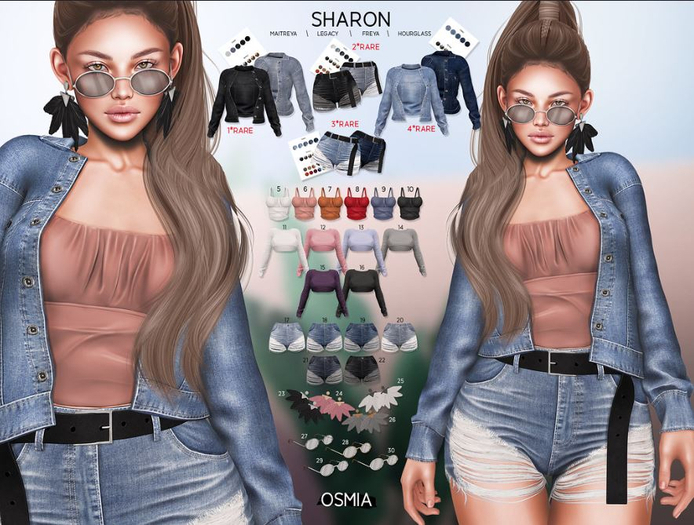 OSMIA - Sharon.Cropped Top - M - Light Blue
