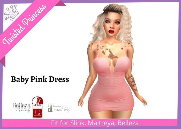 TP- Mini Dress Baby Pink -packer