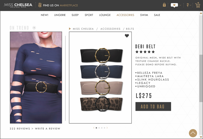 .miss chelsea. Debi Belt Colour Pack 1