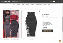 .miss chelsea. Debi Skirt Black Stripes