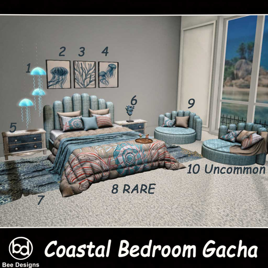 Bee Designs Coastal Bedroom Gacha 10 UNCOMMON