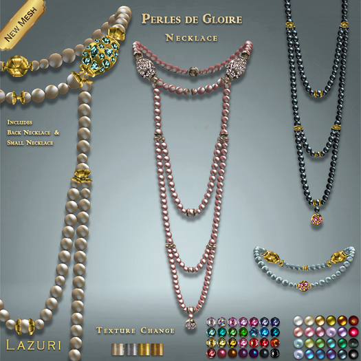 Lazuri Perles de Gloire Back Necklace
