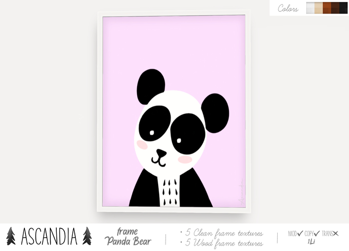 Second Life Marketplace - Ascandia // Frame Panda Bear
