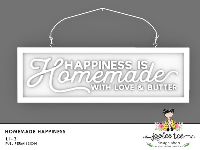 Joolee Tee Builders - Homemade Happiness Sign Boxed
