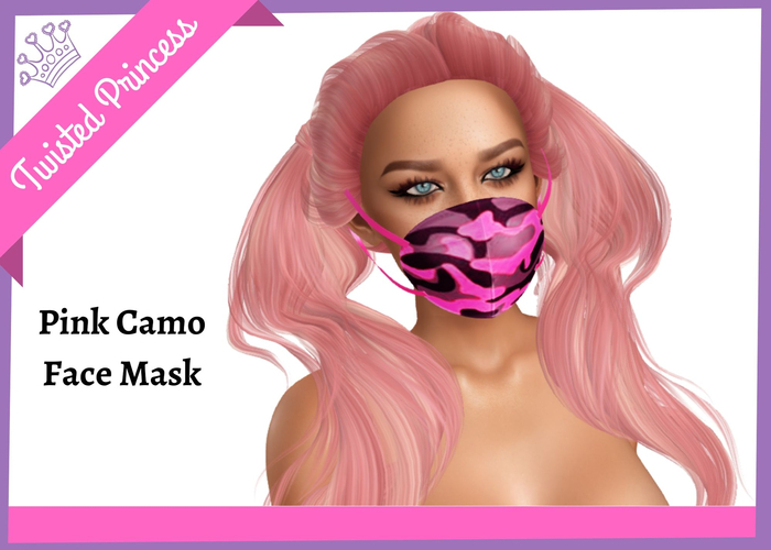 TP- Protective  Pink Camo Face Mask 