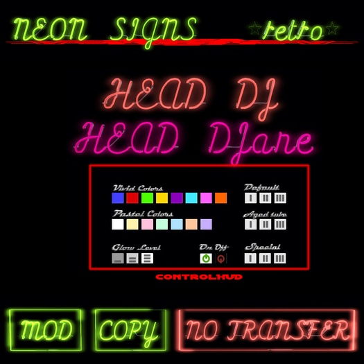 Design your Neon Sign Kit ** Head DJ & Head DJane **