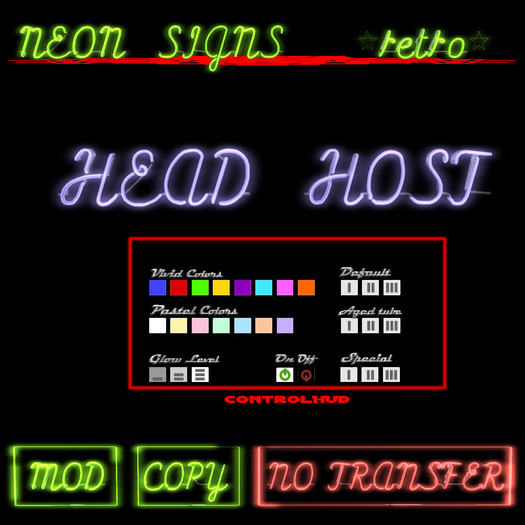 Design your Neon Sign Kit ** Head Host **