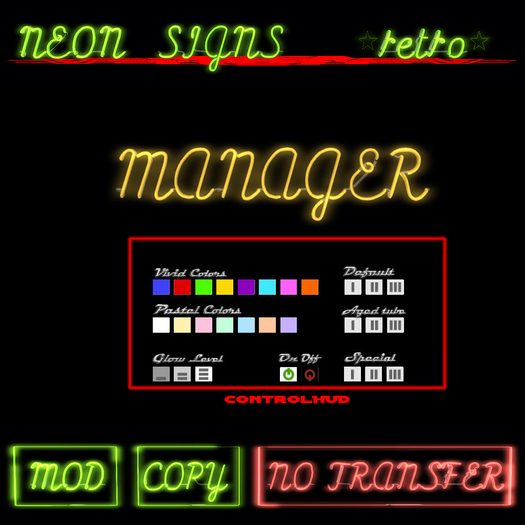 Design your Neon Sign Kit ** Manager **