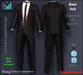 Amir Pinstripe Suit -Black-  Aesthetic, Signature Gianni, Geralt, Belleza Jake -Imagine Moda-