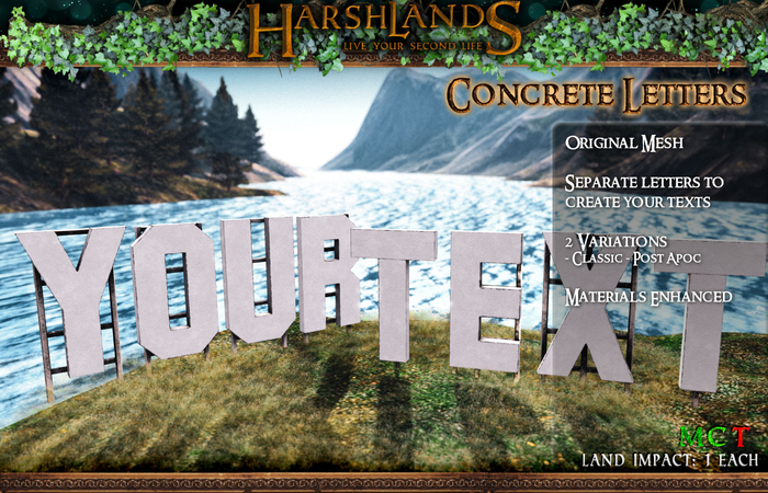 [Harshlands] Concrete Letters (BOX)