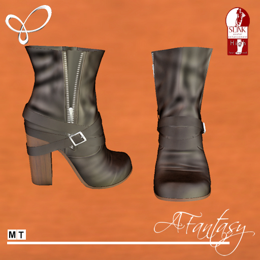 Afantasy HIGH SLINK Brown Chunky Boots