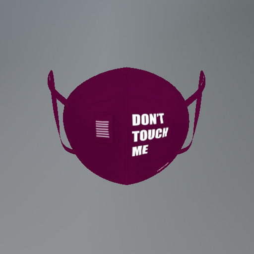 Purple Social Distancing Mesh Face Mask box