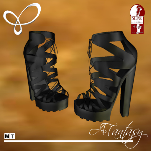 Afantasy HIGH SLINK Black OpenToe Booties