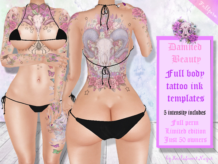 ::Deadly Dream:: Damned beauty tattoo Ink templates (Fullperm)