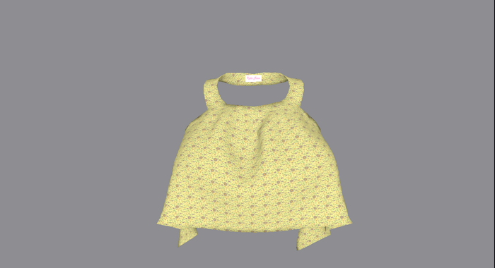 Floral Open Back Tank (Pale Yellow) Boxed