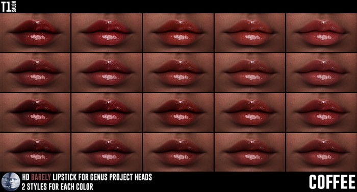 TOP1SALON - HD BARELY LIPSTICK (Genus) COFFEE