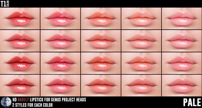 TOP1SALON - HD BARELY LIPSTICK (Genus) PALE