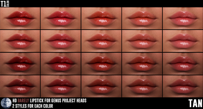 TOP1SALON - HD BARELY LIPSTICK (Genus) TAN